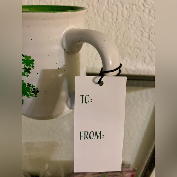 NEW Green Shamrock Hand Painted 18oz Mug St. Patrick’s Day Irish Coffee Tea Cup - Picture 13 of 15